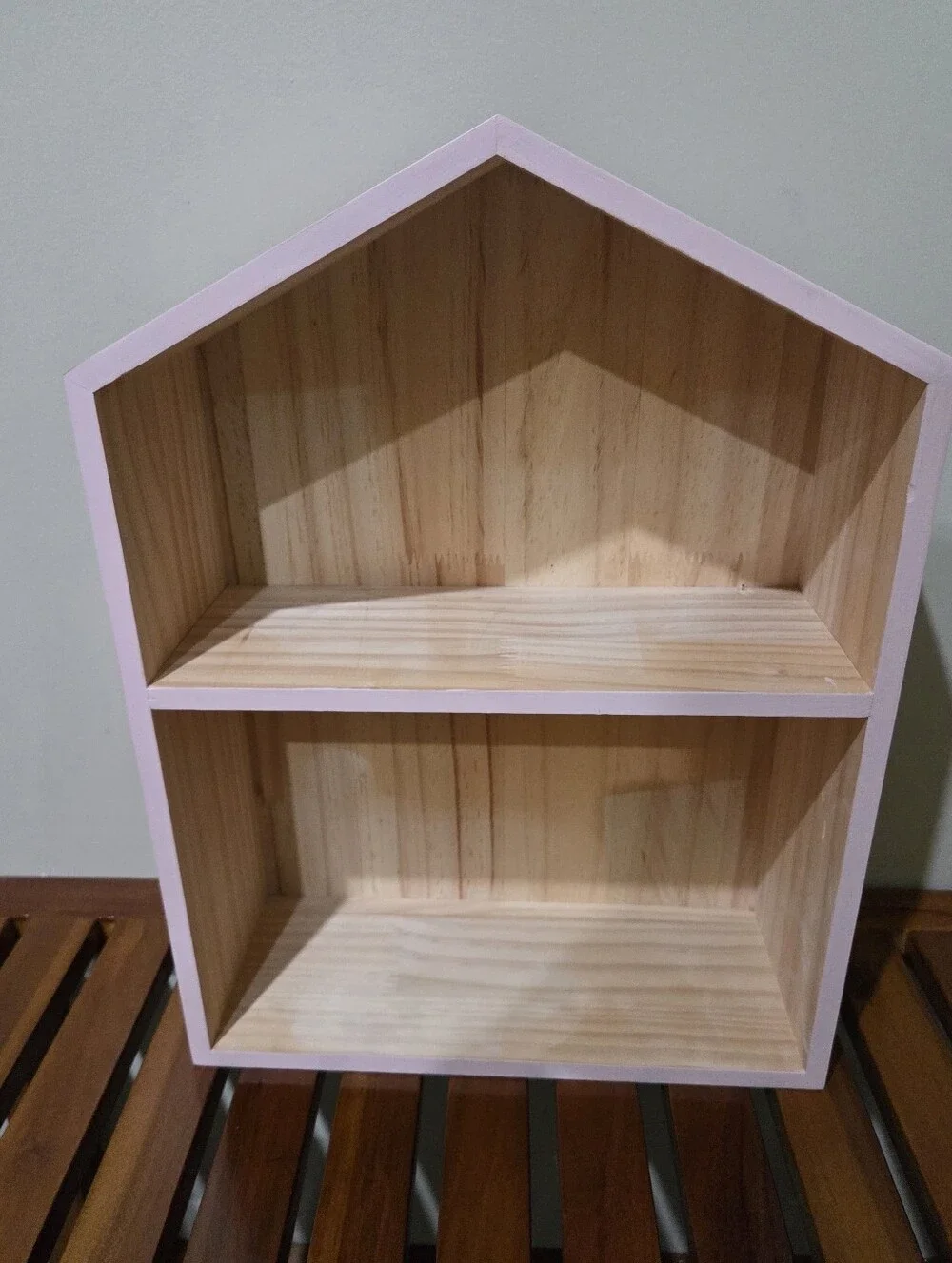 Pillowfort Pink Trim Wooden House Shelf